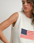 Finias Flag Print Sweater