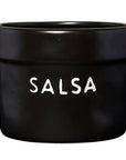 Black Ceramic Salsa Bowl