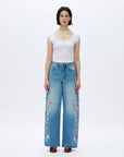 Charlie Floral Embroidery Jean