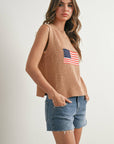 Finias Flag Print Sweater