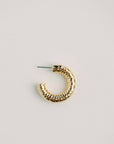 Hammered Gold Vintage Style Hoop Earrings