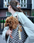 Hand-painted Doodle Puppy Bag Charm + Keychain