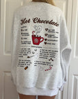 Hot Chocolate Recipe Embroidery Sweatshirt