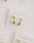 Hammered Gold Vintage Style Hoop Earrings