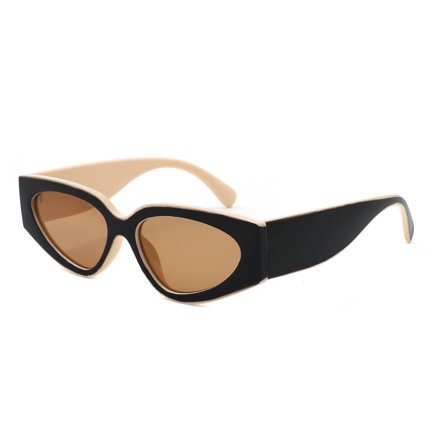 Retro Chic Narrow Bold 90s Women Cat Eye Sunglasses