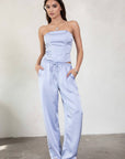 Julyana Stretch Satin Pants Set