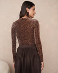 Sheila Leopard Top