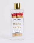 Festive As F*ck - Glass Bottle Matches, Christmas Gift, Red