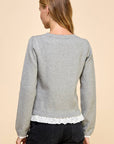 Erica Lace Hem Sweater