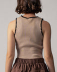 Lara Scalloped Ribbed Knit Top