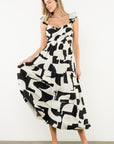 Raphi Black and White Dress