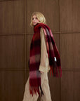 The Reykjavik Scarf Burgundy check