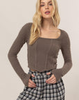 Kara Fuzzy Knit Top