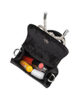 Sabrina Black Mini Velvet Top Handle Bag