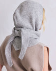 The Alpaca Hooded Scarf Blizzard Grey