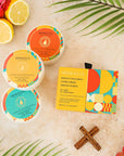 Body Buffer Trio Set 3 Sweet Cinnamon, Citrus Rose, and Spiced Lemon.