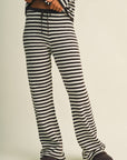 Striped Relaxed Pants with Drawstring Waist