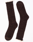 Autumn Vibes Ribbed Ruffle-Trim Socks