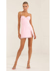 Lucy in The Sky Anise Corset Ruffle Dress in Pink