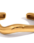 Editorial Chunky Organic Cuff- Reef- 14K Gold PVD- Recycled