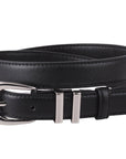 Leather Belt with Metal Strap Holders