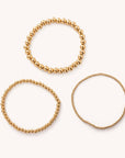 Waterproof Gold Ball Bracelets- small, medium, or large