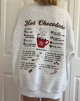 Hot Chocolate Recipe Embroidery Sweatshirt