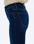 Holly Flare Jeans with Finished Hem & Slit