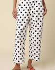Carina Polka Dot Straight-Leg Pants