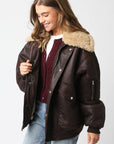 Aspen Pu Bomber Jacket