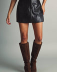 Scarlett Leather Mini Skirt