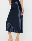 Satin Slip Midi Skirt