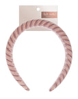 Padded Velvet Headband - Blush