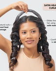Satin Heatless Curling Set - Charcoal