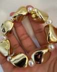 Barbara-Nugget Bead Metal 14K Gold, Stretch