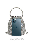 Kasee Small Crystal Top Handle Bag in Black
