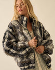 Ari Geometric Fleece Jacket