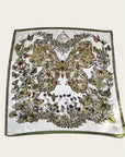 Floral Butterfly Silk Bandana – Elegant Nature Style
