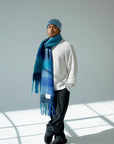The Reykjavik Scarf Blue Check