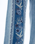 Floral Embroidery Flare Jean