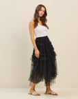 Solei Tiered Ruffle Tulle Skirt