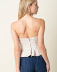 Noelle Peplum Strapless Top