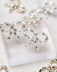 Sparkling Diamond Mini Statement Bow Earrings