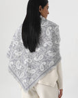 Women Paisley Print Tassel Triangle Scarf Warm Shawl Wrap
