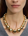 Elysian- Bead Necklace- Steel 14K-Waterproof Cascading sizes