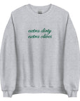 'Extra Dirty, Extra Olives'™ Sport Crew - Heather Grey