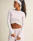Long Sleeve Crossover Top
