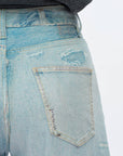 Patchwork Barrel Leg Jean