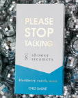 Please Stop Talking Shower Steamers - Blackberry Vanilla Musk - Set of 8 Tabs