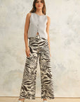 Zaza Zebra Wide Leg Jean